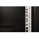 22. Digitus Unique 19" 9U Rackmount-Netzwerkschrank, 600x600 mm, Glastür, schwarz, ungeteilt, montiert, 100 kg