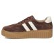 4. Damen-Plateauschuhe aus braunem Leder und Wildleder, Modell Filippo DP6776