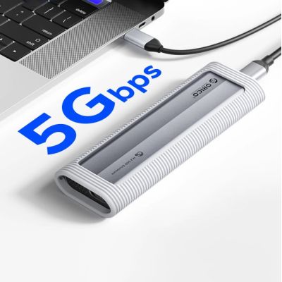 3. Orico AXM2-G2-V1 M.2 NVME USB-C/USB-A auf USB-C 10Gb/s Festplattenlaufwerk - Grau