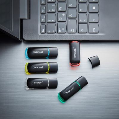 4. Intenso 3511595 USB-Stick 64 GB USB Typ-A 2.0 Schwarz, Rot, Grün, Transparent, Gelb, Blau