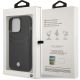 8. Hülle BMW BMHCP14X22RSEPK iPhone 14 Pro Max 6.7" schwarz/schwarz Leder Kartenfach