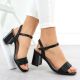 5. Schwarze Damen-Sandalen mit hohem Absatz, Modell Vinceza 62228