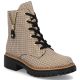 Gefütterte Damen-Ankle-Boots, Hahnentrittmuster, Beige, Rieker 72617-60