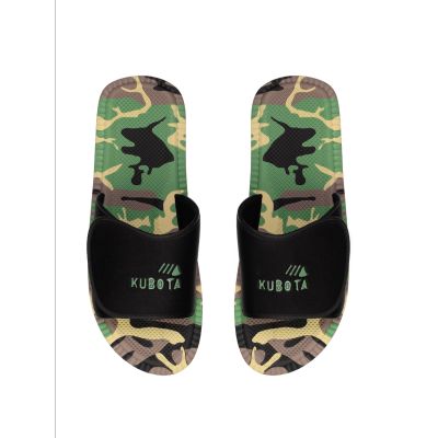 12. Kubota Flip-Flops mit Klettverschluss, mehrfarbig, camouflageschwarz K24AW-100-002-23-1