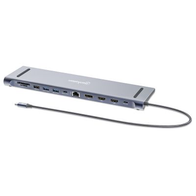 14. MANHATTAN 12-in-1 4K Dockingstation 1xHDMI 2xDP 3xUSB-A