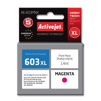 Activejet AE-603MNX Tinte (ersetzt Epson 603XL T03A34; Supreme; 14 ml; rot)