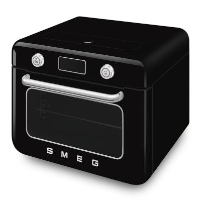 7. Smeg COF01BLEU Kleine schwarze Dampfgarerknöpfe, Drehknopf