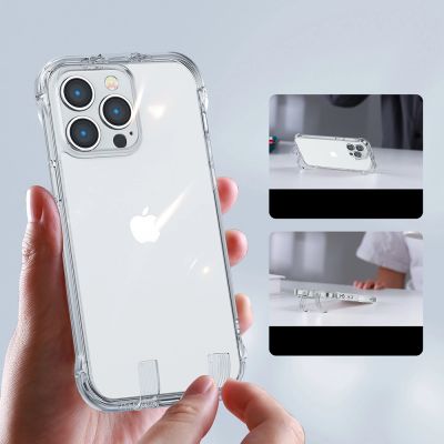 3. Joyroom Defender Series Case Cover für iPhone 14 Pro Armored Hook Cover Stand Clear (JR-14H2)