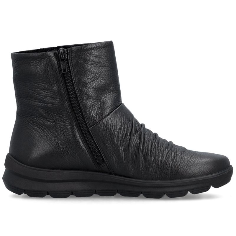 2. Rieker Z0066-00 Wasserdichte, gefütterte Damen-Lederstiefel, Schwarz