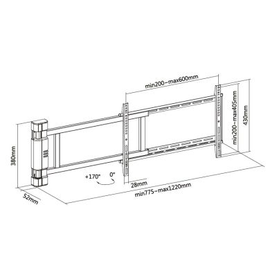 10. Statten Sie sich mit einer 32"-75"-Wandhalterung / 1TFT-Motor aus. 2Joints 50Kg sw lite Retail