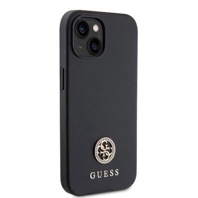 4. Guess GUHCP15MPS4DGPK iPhone 15 Plus 6,7" schwarz/schwarz Hardcase Strass Metall Logo