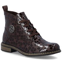 Damen-Ankle-Boots aus Lackleder, braun, Rieker 71205-25