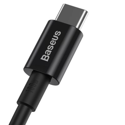 2. Baseus CATYS-C01 USB-C – USB-C PD QC FCP Kabel 100 W 5 A 480 Mbit/s 2 m – Schwarz