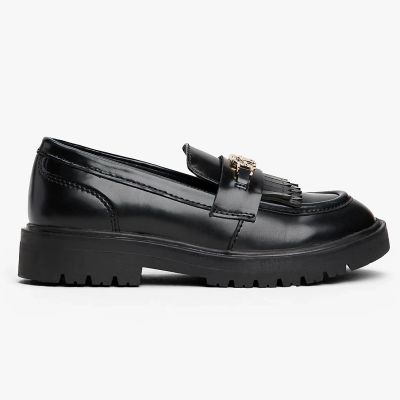 Tommy Hilfiger Damen-Loafer, niedrig geschnitten, T3A4-34011-1453999 999, Schwarz