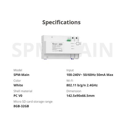 8. Sonoff SPM-Main Smart Switch Wi-Fi / Ethernet-Leistungsmesser