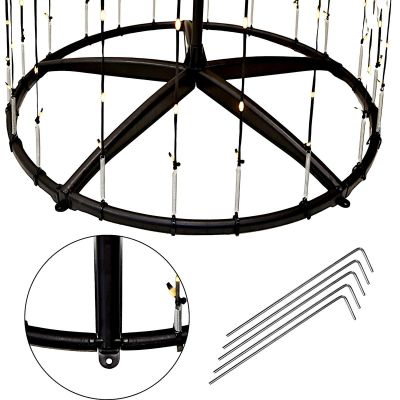 5. Dekorativer Weihnachtsbaum, 370 LEDs, superwarmweiß, 210 cm, schwarz