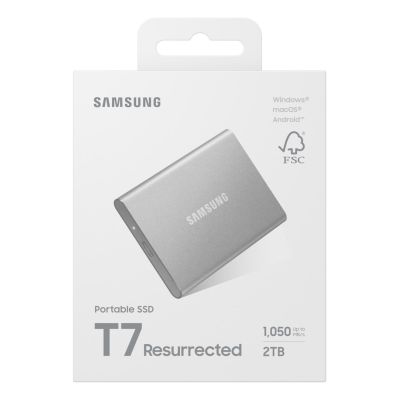 8. Samsung T7 Resurrected 2TB Silver Externe SSD-Festplatte