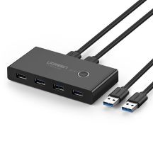 Ugreen Switchbox HUB Switch 4x USB 3.2 Gen 1 USB-Splitter für zwei Computer schwarz (US216 30768)