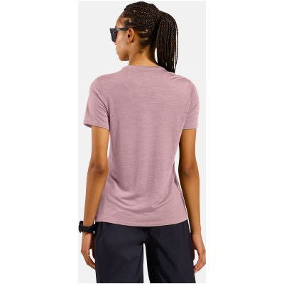3. Damen-T-Shirt mit kurzen Ärmeln ODLO T-Shirt Crew Neck S/S MERINO TENCEL PLAIN TEE, rosa