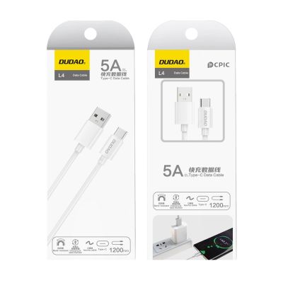 14. Dudao Kabel USB Typ C 2.1A 1m weiß (L4T 1m weiß)