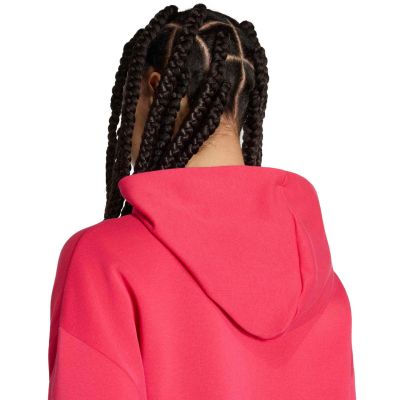 5. adidas Essentials Damen-Sweatshirt mit kleinem Logo, kuschelig weich, Pink KF8401