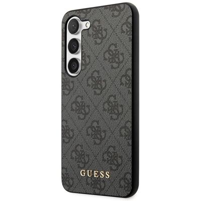 2. Guess GUHCS23SG4GFGR S23 S911 Grau/Grau Hardcase 4G Metal Gold Logo