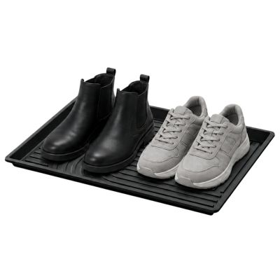 4. KLEINER SCHUHABSTÄNDER MIT ABTROPFEN, TASSY DRY PAD, SCHWARZ, PROSPERPLAST
