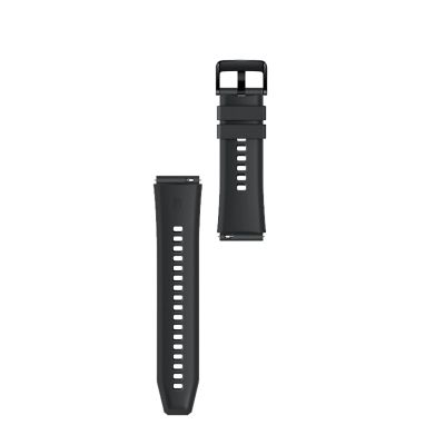 4. Silikonarmband für Huawei Watch GT 2 / 3 / 4 / 2 Pro / 3 Pro / 4 Pro / GT 2e - Schwarz