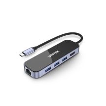 UNITEK Hub USB-C 3.1, RJ-45, 3x USB-A, HDMI, 4K, PD100W