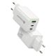 4. EVERACTIVE GAN Wandladegerät 1 x USB, 2 x USB-C Schnellladefunktion 4+ 65W Weiß SC-655Q