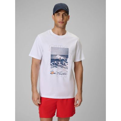 Herren-T-Shirt mit Aufdruck, regulär, Größe 4F 4FWSS26TTSHM2783-10S