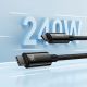 4. Baseus CAWJ040101 USB-C – USB-C-Kabel 240 W 480 Mbit/s 2 m – Schwarz und Grau
