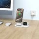 5. Tech-Protect QI15W-A22 induktives MagSafe-Ladegerät mit 3in1 MagSafe-Ständer für Smartphone / Apple Watch / AirPods – Weiß