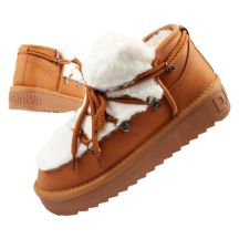 D.Franklin Damen Winter Schneestiefel Modische Fellfütterung Braune Stiefeletten