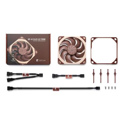 4. Noctua NF-A12x25 G2 PWM Computergehäuselüfter 12 cm Beige 1 Stück.