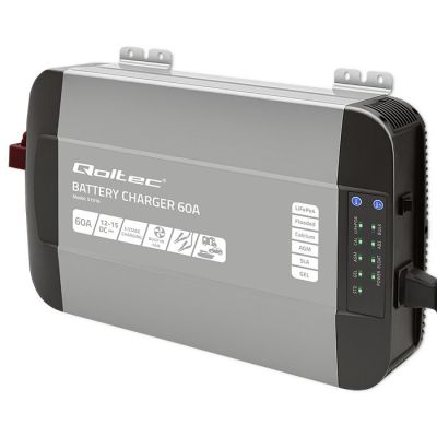 4. Qoltec Smart Monolith Ladegerät für LiFePO4 AGM GEL SLA-Batterien 60A 12V Schnellladung