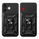 9. Hybrid Armor Camshield iPhone 16 Plus Panzerhülle mit Kameraabdeckung und Ständer – Schwarz