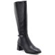 10. Schwarze Sergio Leone KZ-31-S Damen-Lederstiefel mit hohem Absatz