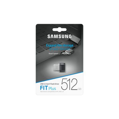8. Samsung MUF-512AB USB-Stick 512 GB USB Typ-A 3.2 Gen 1 (3.1 Gen 1) Schwarz, Edelstahl