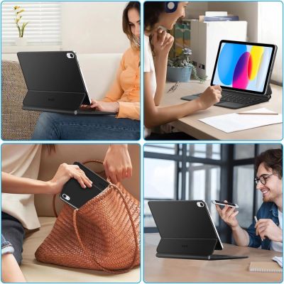 11. Tech-Protect Smartcase Magnetic mit Tastatur für iPad 10,9" 2022 / iPad 11" 2025 - Schwarz