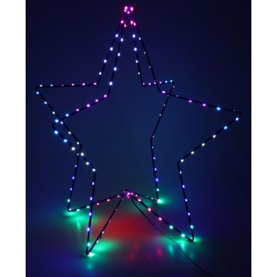 25. 3D-DEKORATIVER STEHENDER STERN 120 LED RGB 80CM