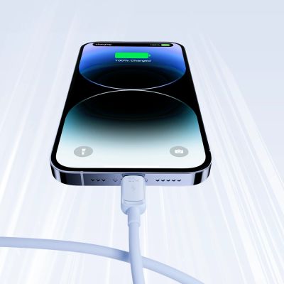 11. Joyroom Multi-Color Series A14 USB-C/ Lightning 20W Kabel 1,2 m – Blau