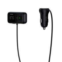 Kabelloser Bluetooth-FM-Transmitter mit Ladegerät Baseus S-16 (Overseas Edition) – Schwarz