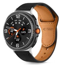 Tech-Protect Leatherfit Armband für Samsung Galaxy Watch 40/44/46 mm - Schwarz