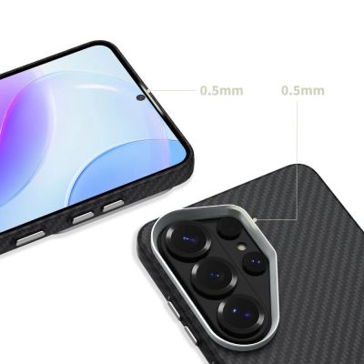 3. Tech-Protect Ion Carbon MagSafe Hülle für Samsung Galaxy S26 Ultra – Schwarz und Silber