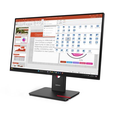2. Lenovo ThinkVision T27-40 27" IPS FHD AG 4ms 300nites 120Hz HDMI, DP USB Webcam Eclipse Black