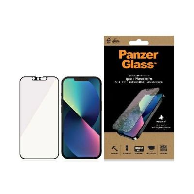 PanzerGlass E2E Anti-Blaulicht-Schutzglas für iPhone 13 / 13 Pro, hüllenkompatibel, antibakteriell, mikrorissbeständig – Schwarz