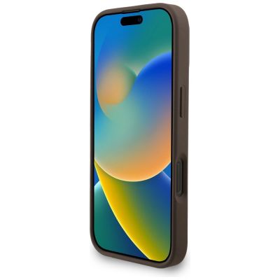 5. Guess 4G Strap 4G Classic Logo Hülle für iPhone 16 Pro - Braun