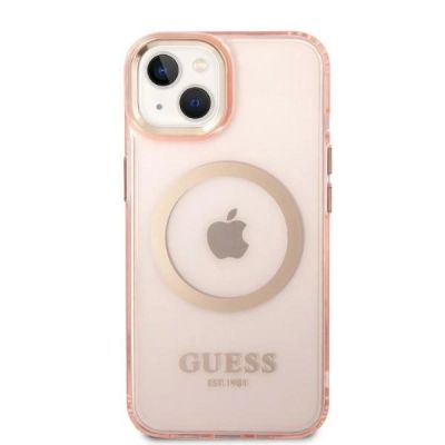 3. Ratet Guess , GUHMP14MHTCMP iPhone 14 Plus 6,7" rosa/rosa Hartschale Gold Outline Translucent MagSafe