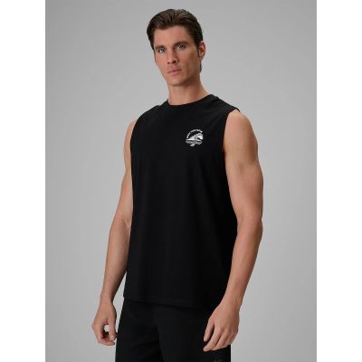 Lässiges, ärmelloses Herren-T-Shirt mit Aufdruck 4F 4FRSS26TSLEM365-20S